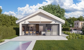 House project for a narrow plot.